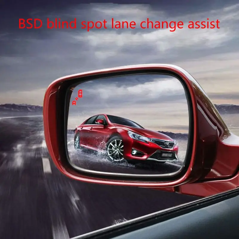BSM-24 Two-color Light Warning Microwave Sensor Blind Spot Mirror with Power |