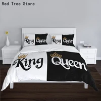 couplelover white black luxury bed linen 2 people double bed adult single king quilt duvet cover queen comforter bedding sets