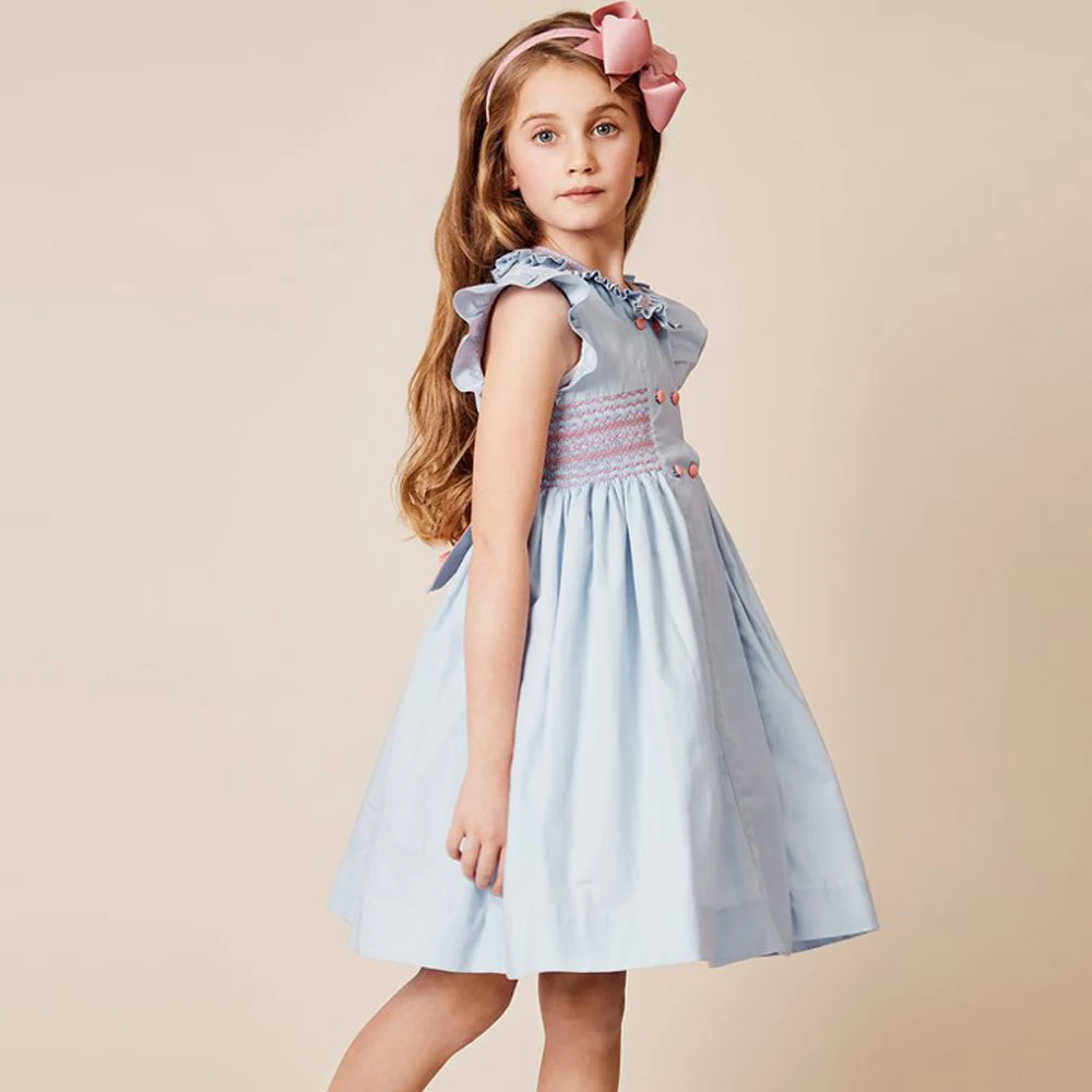 Платье для девочек Новинка 2019 года испанское платье в стиле Vintege летнее принцессы