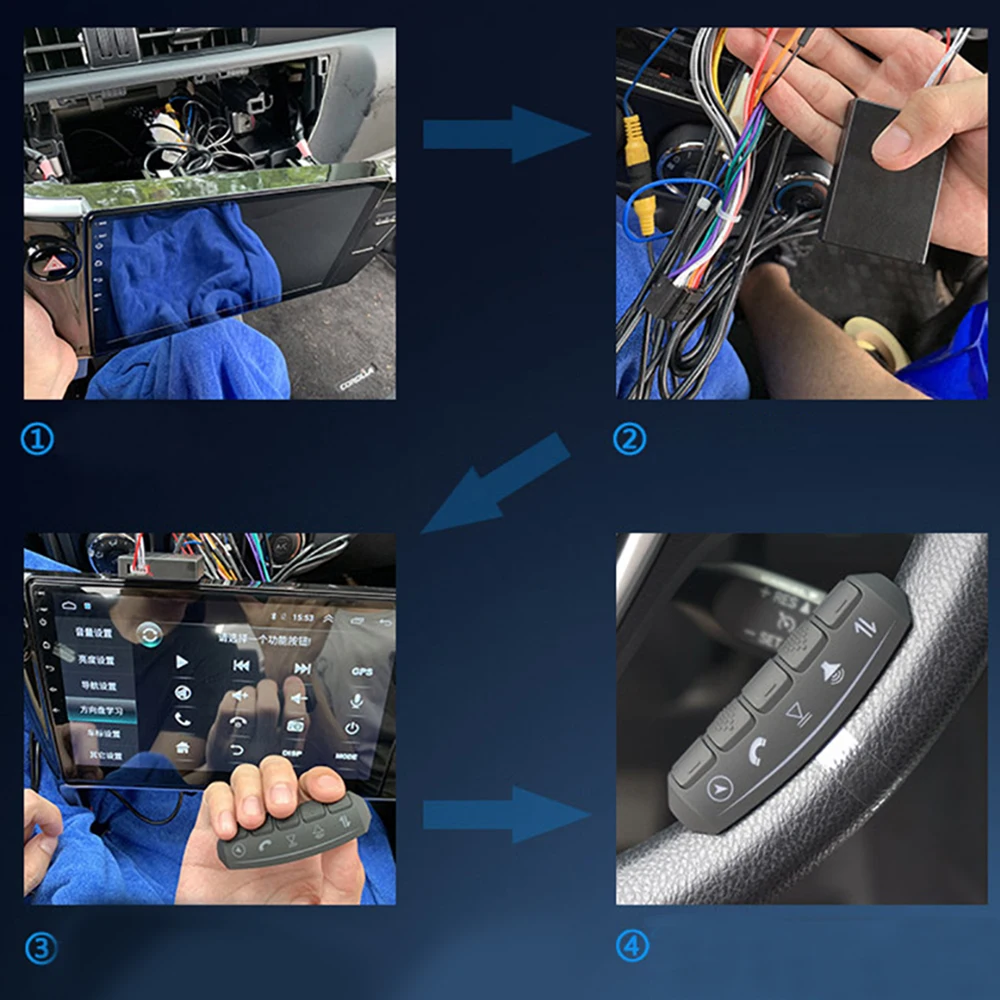 Steering Wheel Button Car Remote Control Wireless Controller Universal Multi-functional Radio GPS Player Controls | Автомобили и
