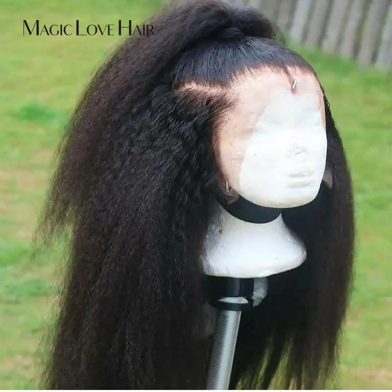 Волшебная любовь курчавые прямые кружевные передние человеческие волосы парики