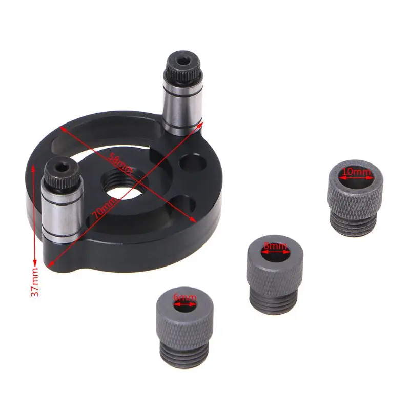 

A0KF 6/8/10MM Pocket Hole Dowel Jig Self-centering Drill Guide Kit Wood Panel Puncher Hole Locator for Woodworking Tools