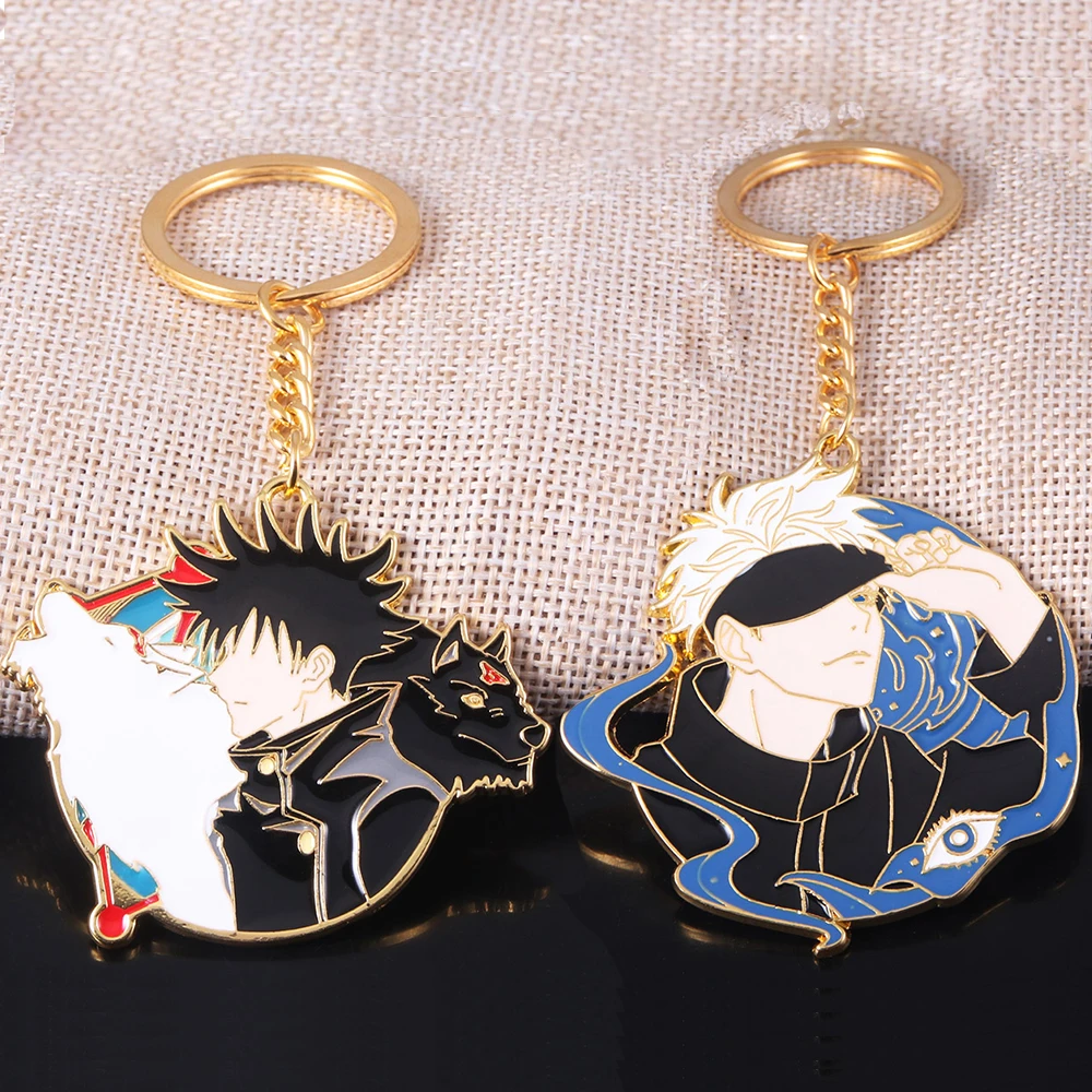 Хит продаж Аниме Jujutsu кайсен брелок Gojo Satoru Fushiguro Megumi фигура Эмаль Подвеска Брелок