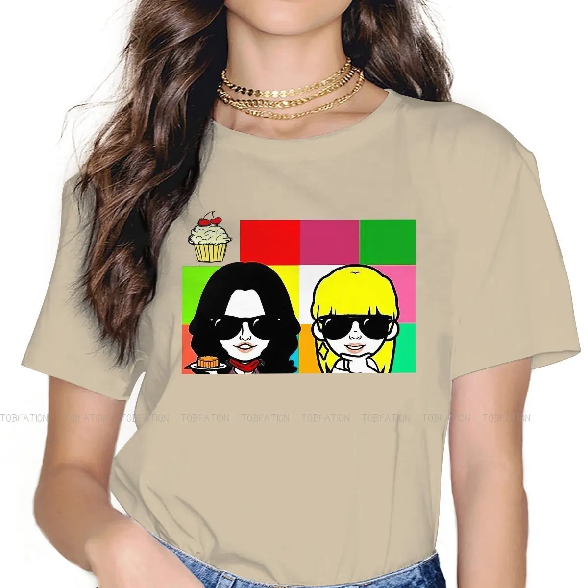 

Kawaii O Neck TShirt 2 Broke Girl Comedy Pure Cotton T Shirt Woman's 5XL Individuality Fluffy Hot Sale