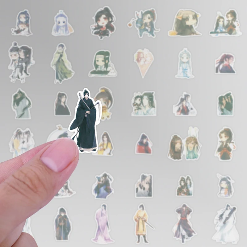 

54Pcs Japan Chen Qingling Xiao Zhan Wang Yibo Stickers Cartoon For Snowboard Laptop Luggage Fridge Car- Styling Decal Stickers