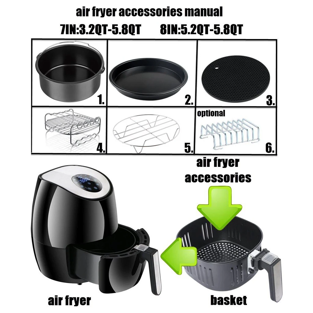 Высококачественные Аксессуары для фритюрницы 8 дюймов подходит 4 2-кВт набор из