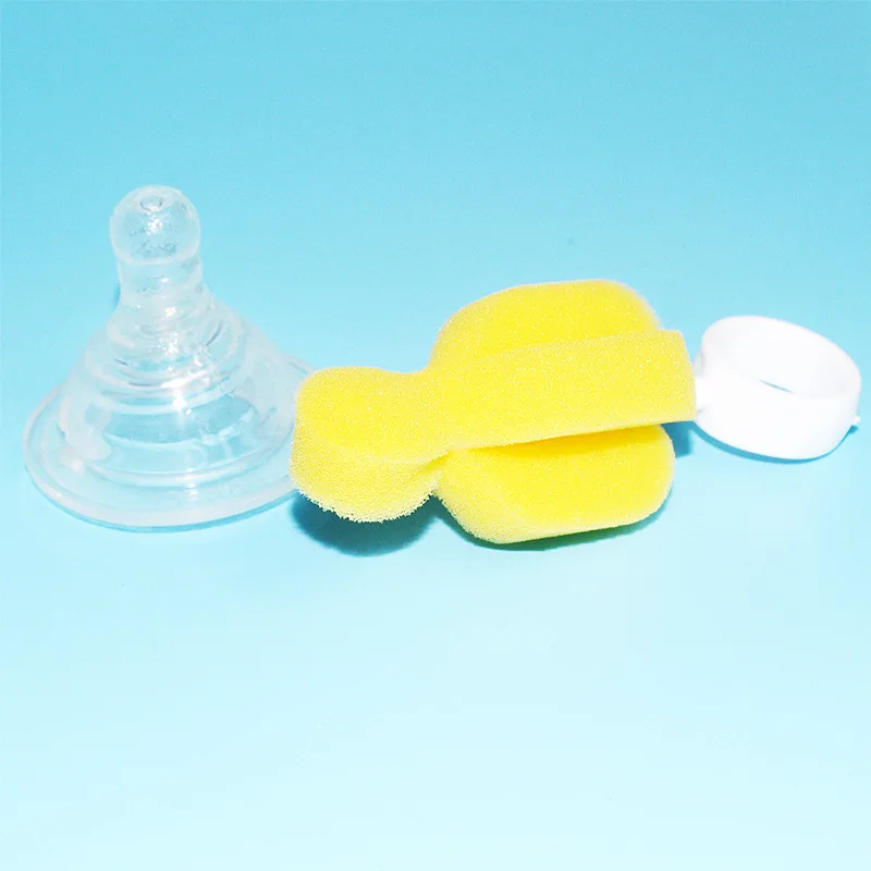 2pcs/pack 360 Degree Rotating Sponge Brushes Baby Dummy Nipple Brush Cleaning Feeding Bottle Brushes Infant Pacifier Cleaner