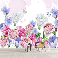 custom photo wallpaper european style hand painted pastoral flowers background for living room tv bedroom murals 3d sticker wall