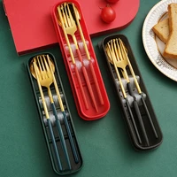 western stainless steel dinner tableware set new cutlery knife fork spoon dinnerware set with box household dinner tools