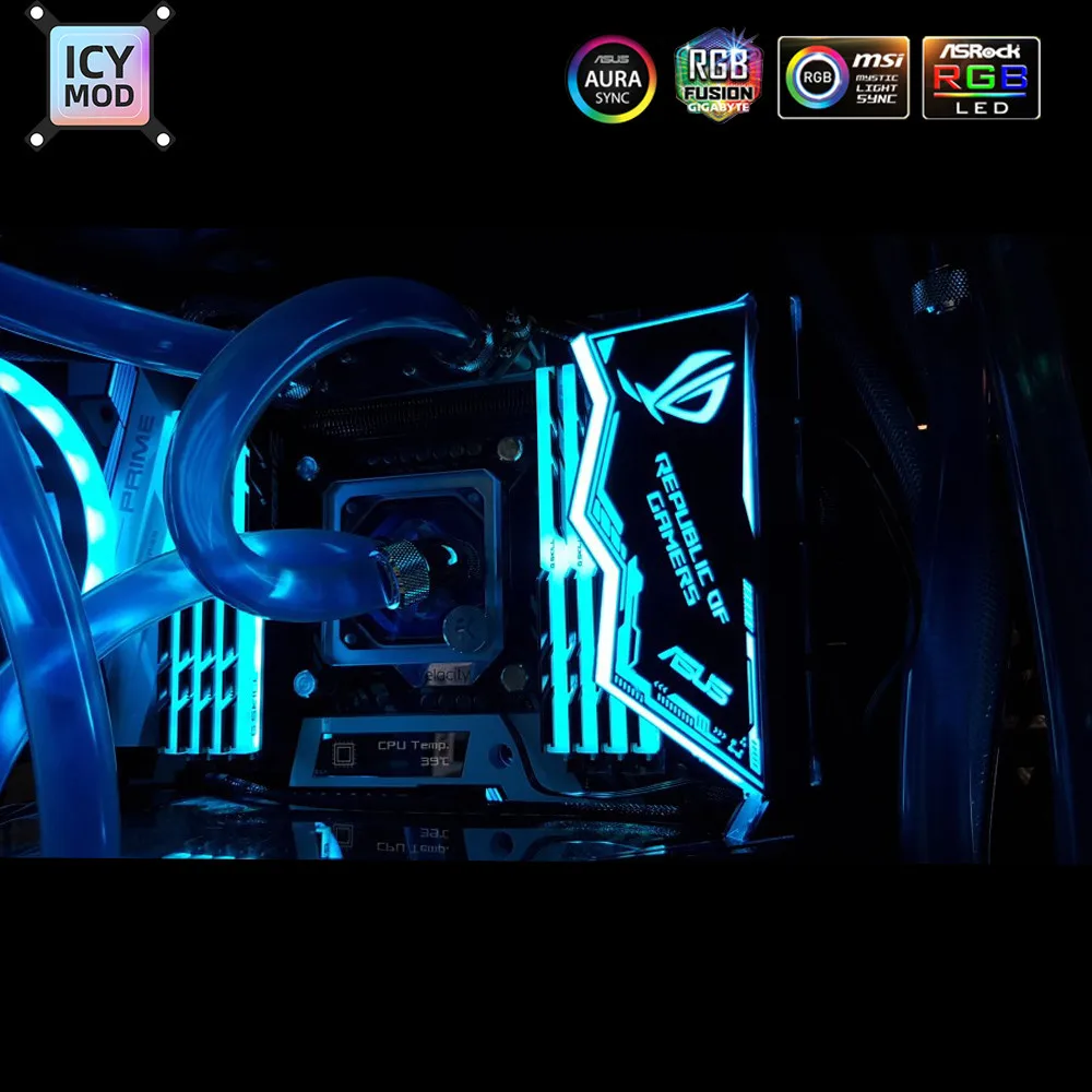 Вертикальный кронштейн для видеокарты ROG Belief 12 В/5 В AURA SYNC держатель VGA кулер воды с