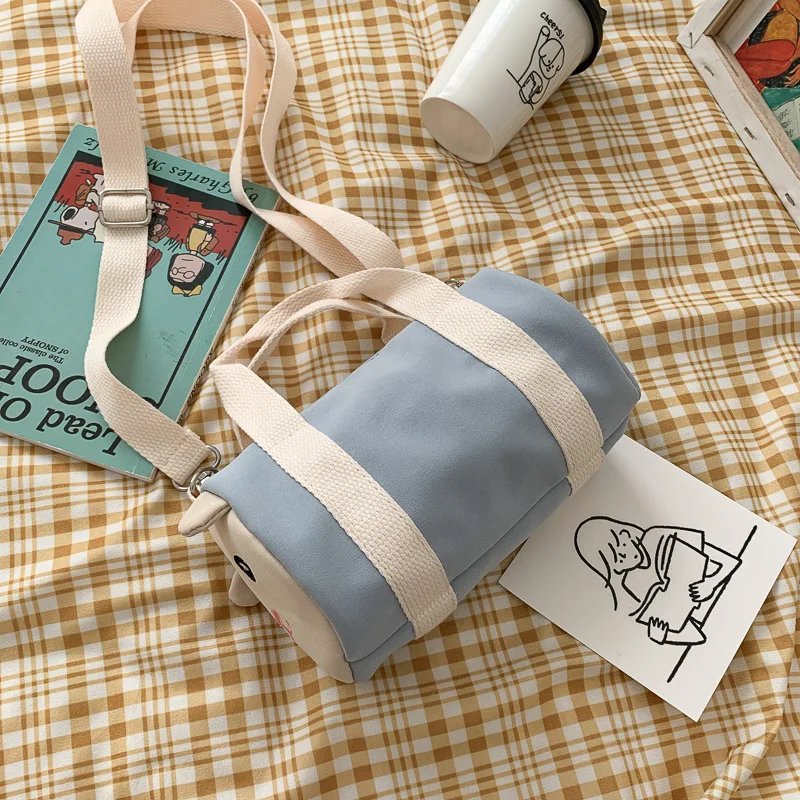 

Women Canvas Shoulder Messenger Bags Small Korean Cute Cartoon Fashion Female Crossbody Bag for Girl 2021 Cloth Mini Handbags