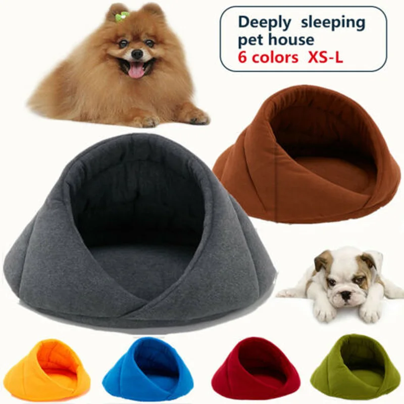 Мягкое теплое гнездо для собаки кровать-домик спальный мешок коврик подкладка