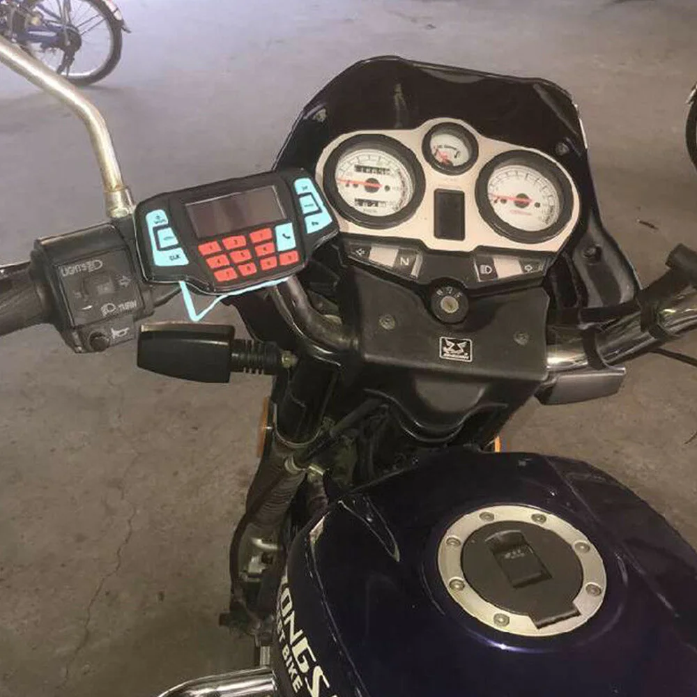 Motorcycle Studio Audio Sound System Stereo Speakers FM Radio MP3 Music Player Scooter ATV Remote Control Alarm Speaker | Автомобили и