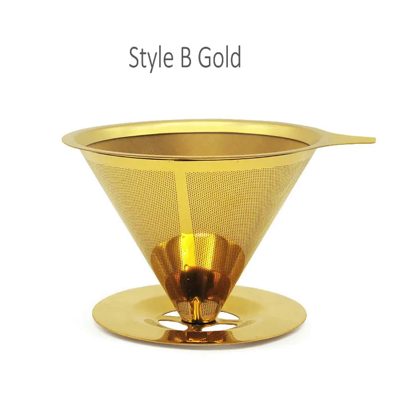 Двухслойный фильтр капельница из титановой нержавеющей стали для кофе с