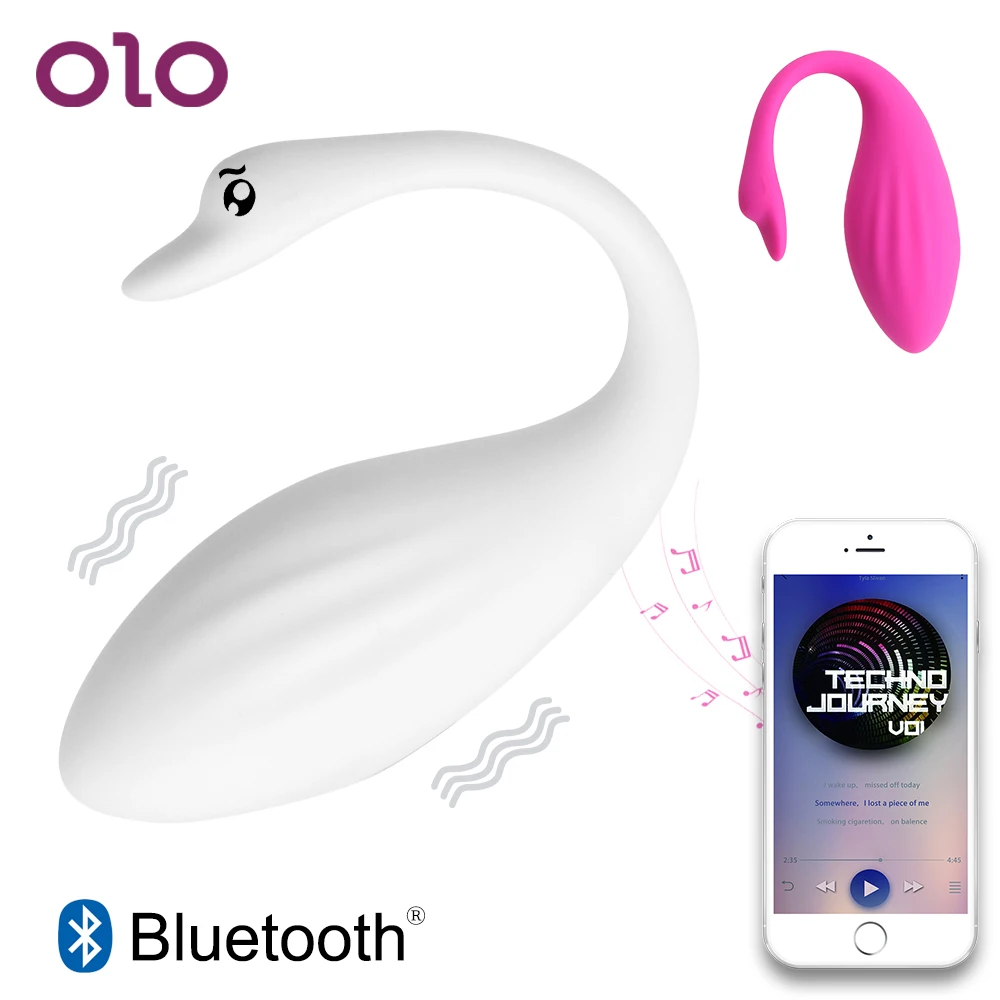Вибратор в форме лебедя для стимуляции клитора совместимый с Bluetooth беспроводной