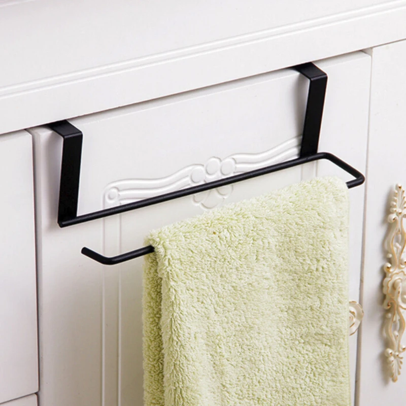 

Multifunction Metal Hanging Holder Towel Rack Cupboard Cabinet Door Back Kitchen Accessories Home Storage Organizer