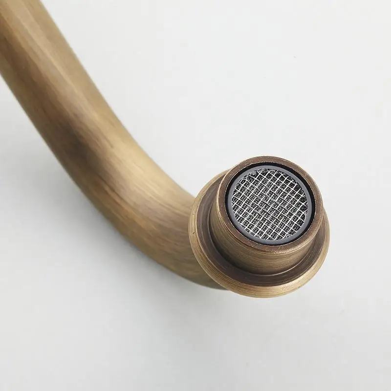 Античные латунные Смесители для ванной комнаты смесители раковины с двойной