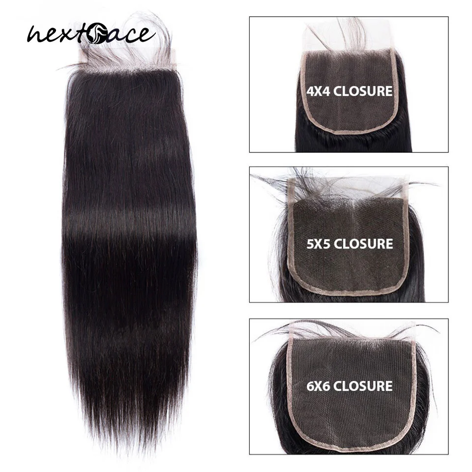 

Прямые волосы натурального цвета 12-20 дюймов, Фронтальная застежка, свободная часть 4x4 5x5 6x6, кружевная застежка