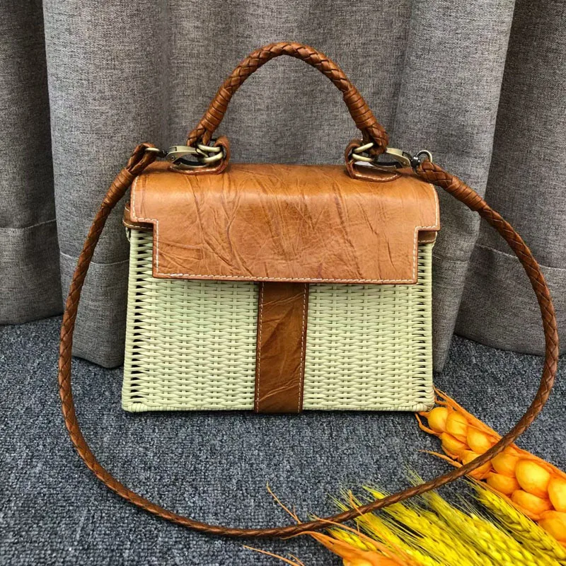 

2021 new leather hand-woven handbags high-quality ethnic style one-shoulder messenger bag luxury handbag designer handbags