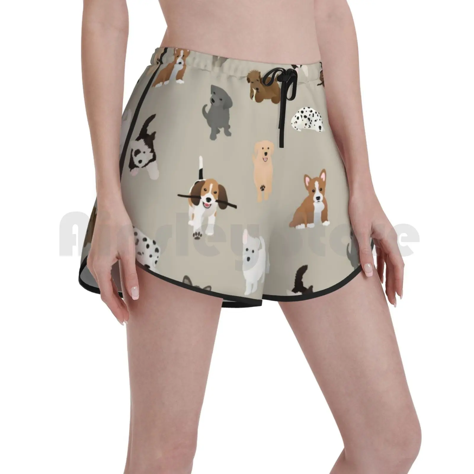 

Щенки 2: более Пупс Плавание шорты Для женщин Пляжные шорты собак щенков собака животное Животные щенок шаблон характер