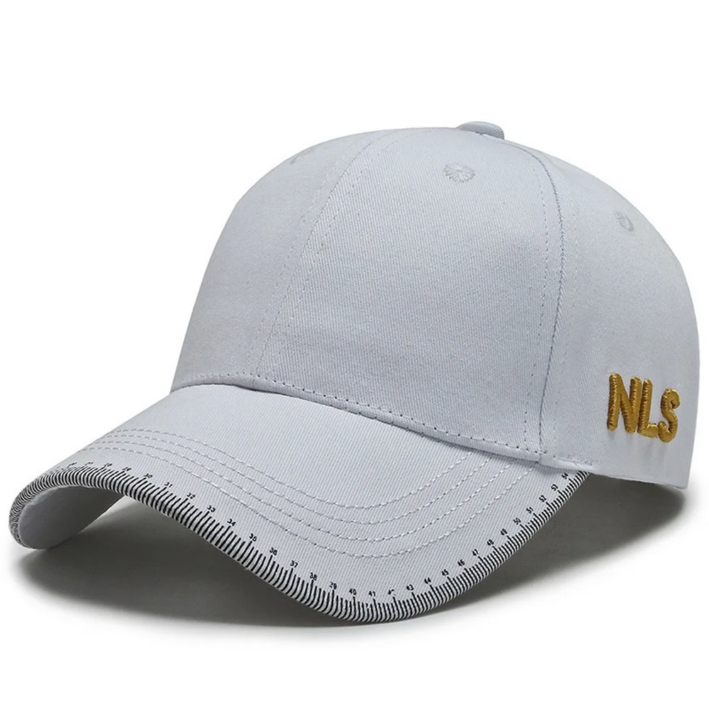 

Spring And Summer Unisex Baseball Caps Simple Style Cotton Ruler Pattern Outdoor Sports Play Curved Brim Shade Fashion Hats
