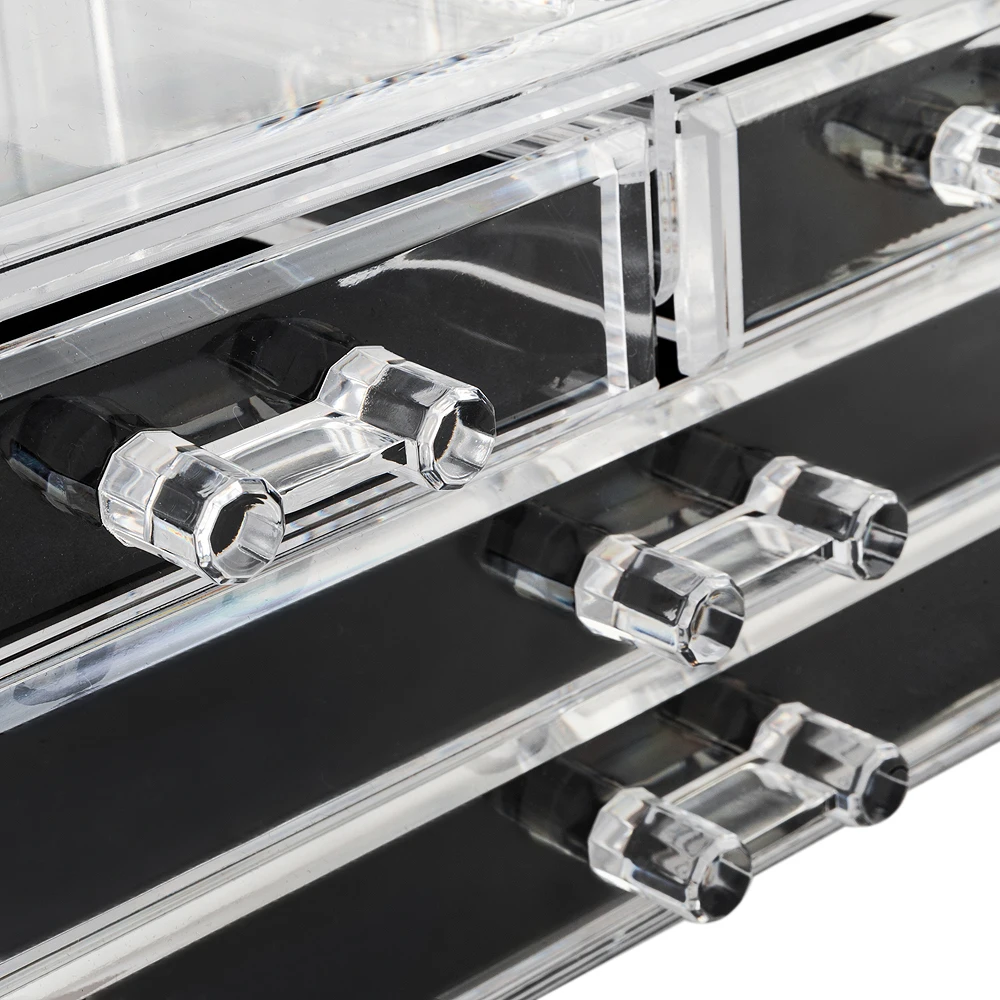 

[US-W]Acrylic Cosmetics Storage Container with 11 Drawers Transparent White180821320