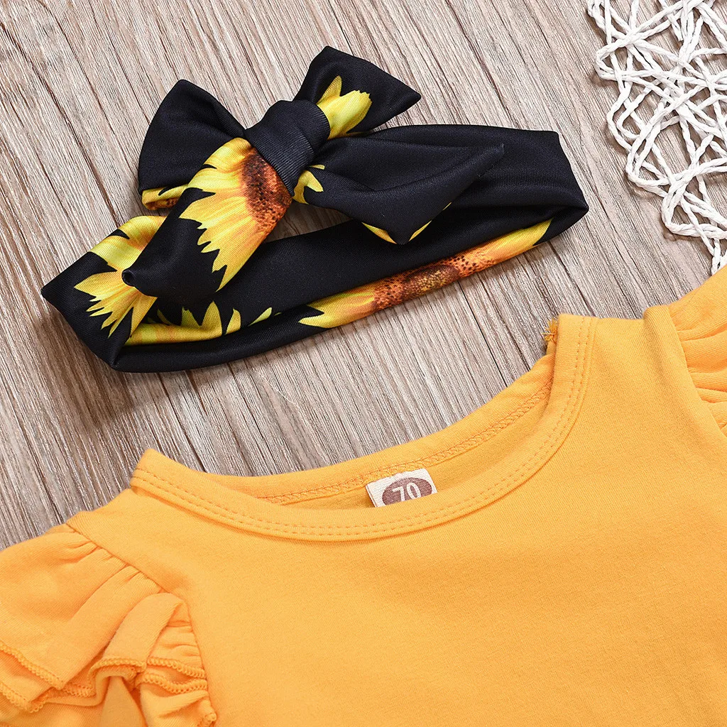 Одежда для новорожденных из 3 предметов детский однотонный комбинезон маленьких