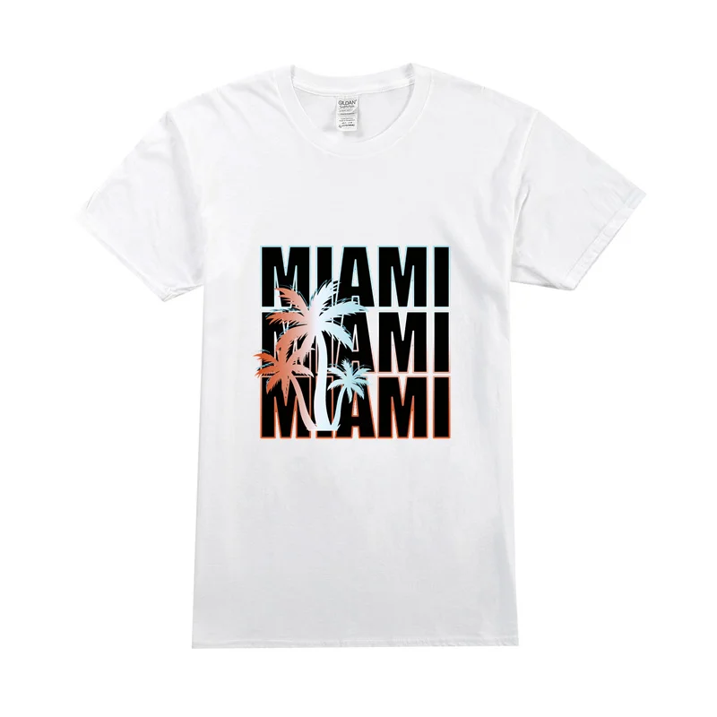 

T-shirt Men's Tide Brand Simple Solid Color Short-sleeved Summer Round Neck White Cotton Lovers Beach Shirt Bottoming Top