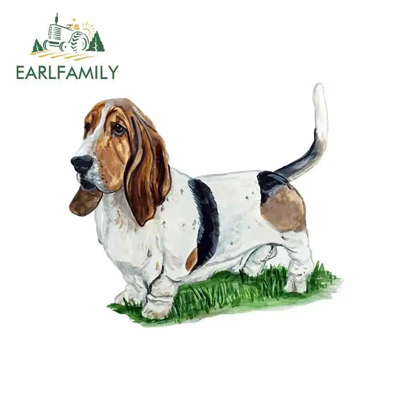 EARLFAMILY 13 см x 11 6 для bассет Хаунд Собака симпатичная графика автомобильные