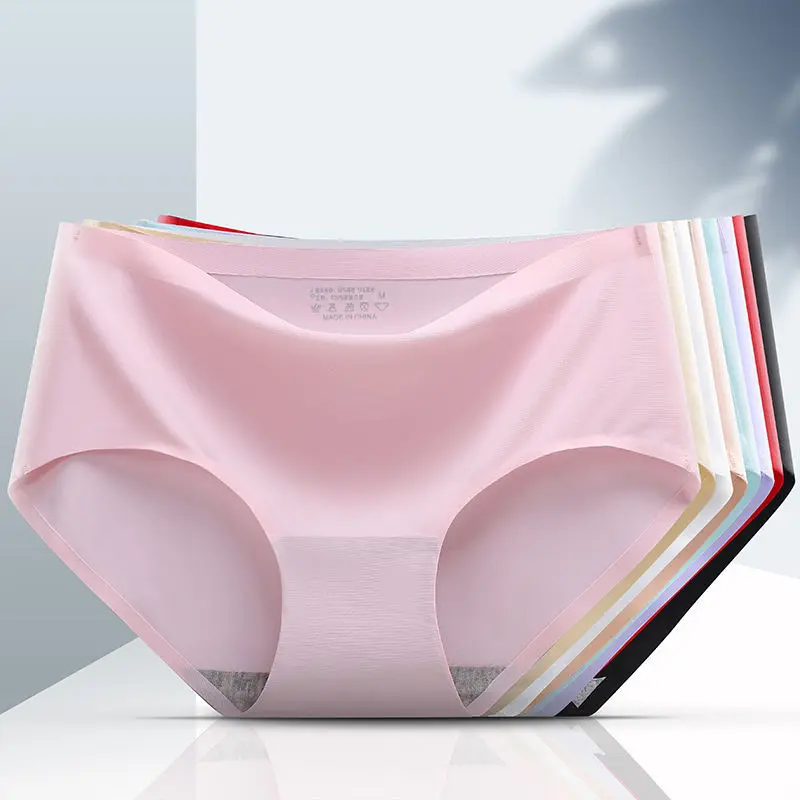 

Женские бесшовные трусики из вискозы, дышащие удобные трусики большого размера, интимное женское нижнее белье, 4 шт., 2021