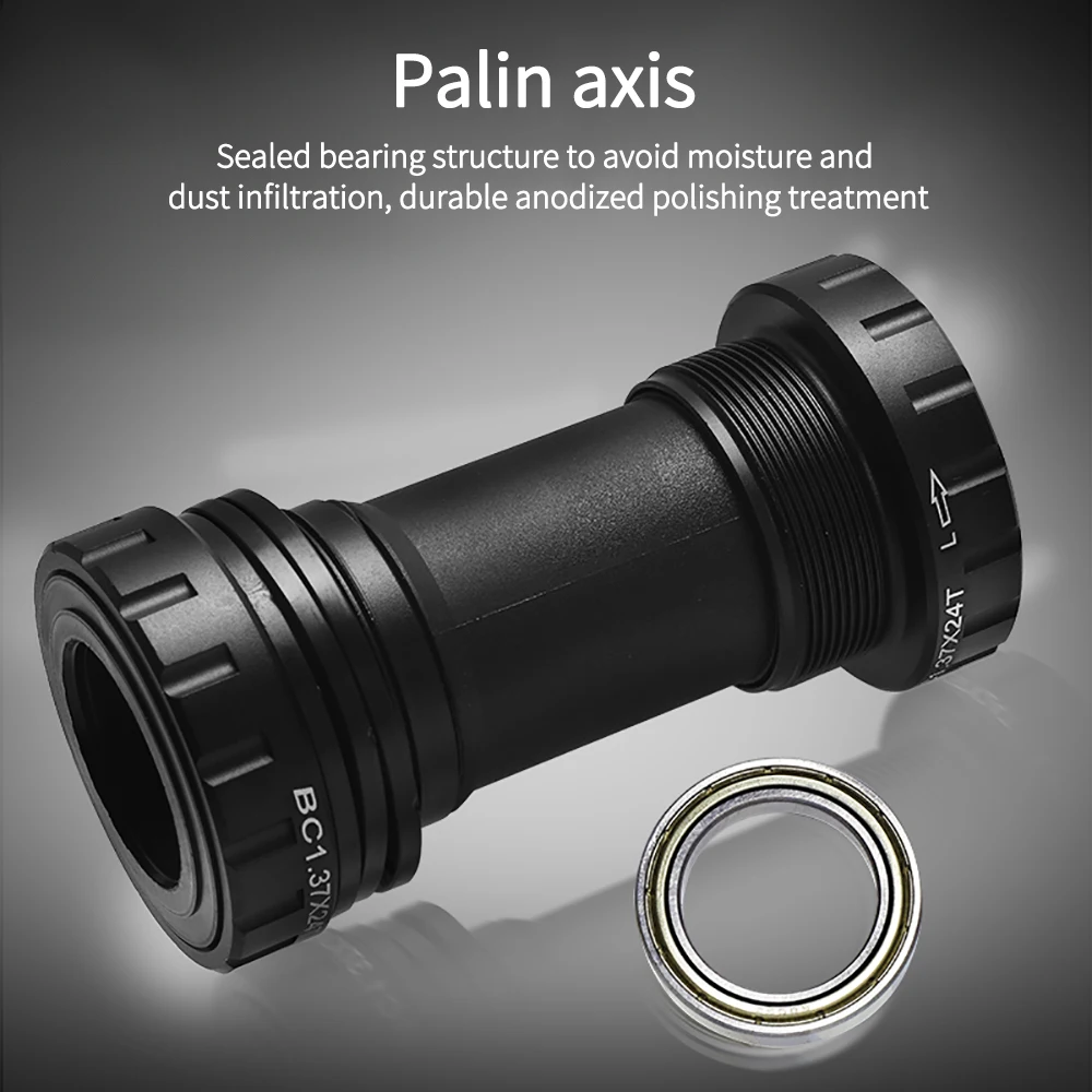 

Full Black Color Bicycle Bottom Bracket Sealed Bearing English Thread Type Shell Spline Axis For Shimano MTB High Quality Riding