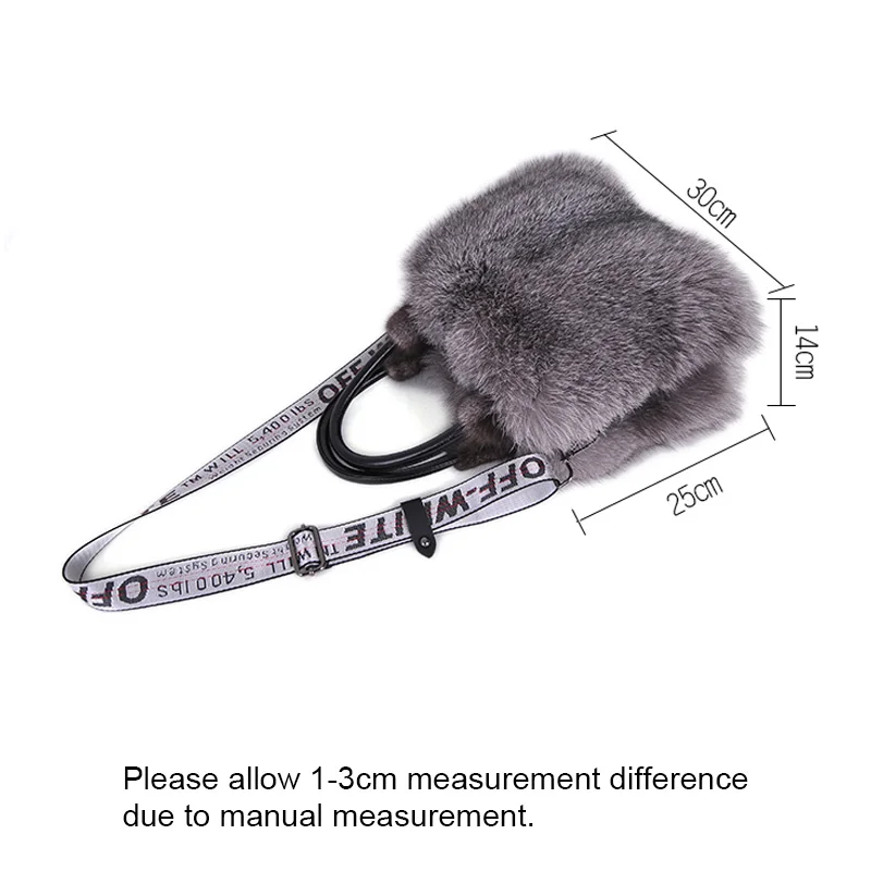 

2021 New Arrival Women Luxury Genuine Fox Fur Tote For Ladies Fashion Style Small Handbag S8837