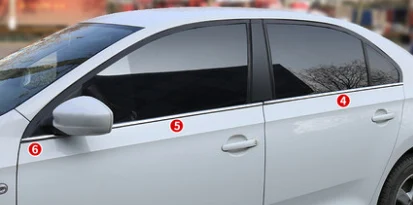 Нижняя отделка автомобиля под окном Декоративная полоса наклейка крышка для 2013-2018 VW jetta mk6