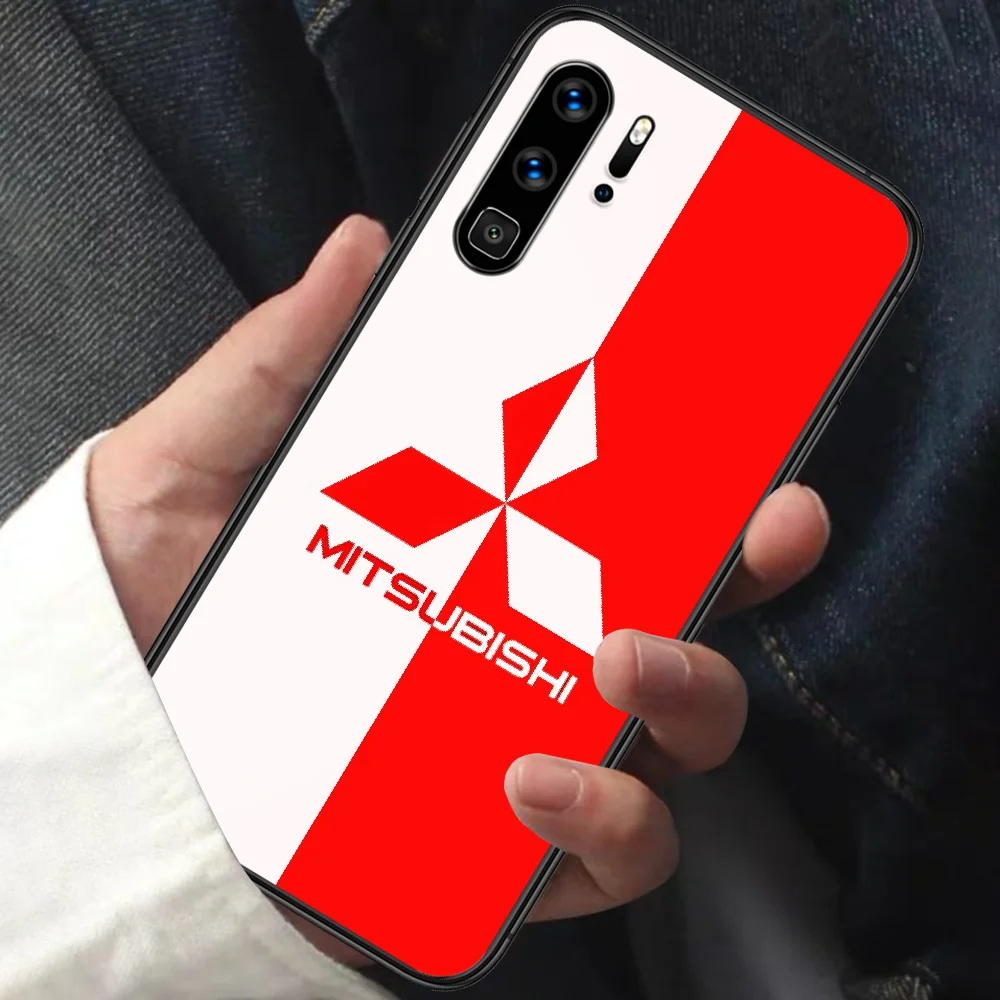 

Mitsubishi Japan Car Phone Case For HUAWEI P 9 10 20 30 40 Lite smart Pro Z 2019 Nova 5T 6 7 i black Bumper Trend Funda Luxury