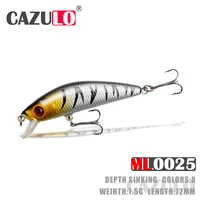 sinking minnow fishing lure accesorios iscas artificiais weights 7 5g 72mm bait de pesca wobblers articulos for pike fish leurre