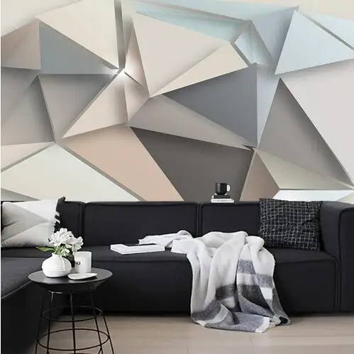 Clearance 3D Photo Wallpaper for Living Room Abstract Wall Art Decor Geometric Wallpapers Dropshipping Papers Home | Обустройство