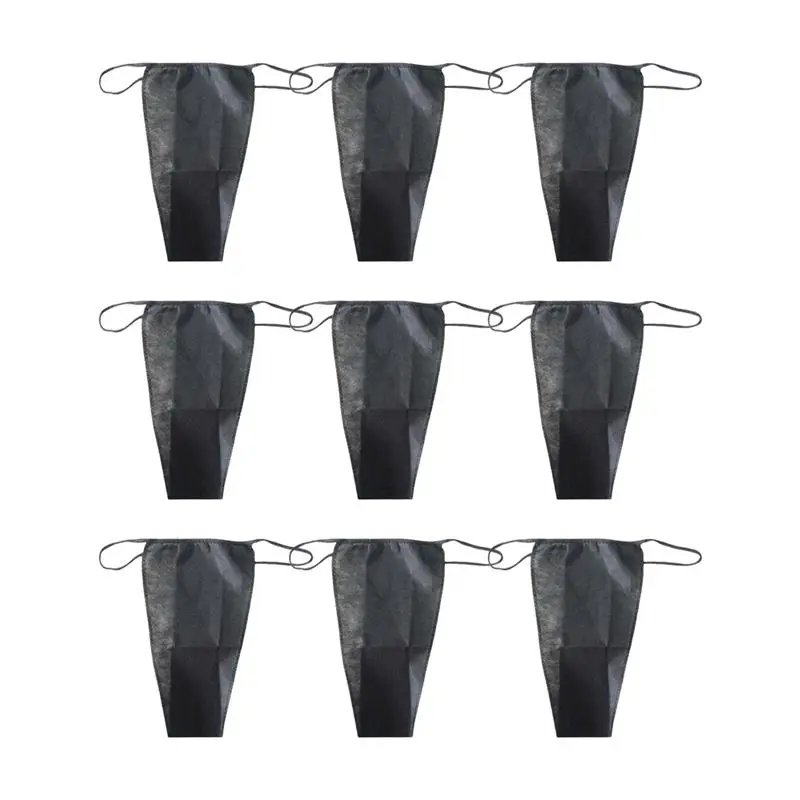 

100Pcs Women Disposable T-Back Non-Woven Thong Sauna Briefs Practical Underwear Black