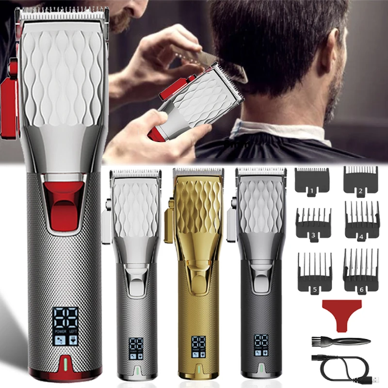 

Professional Rechargeable Hair Clipper Barber Adjustment Salon Machine Hair Trimmer Cord and Cordless Electric Hair Cutting Tool