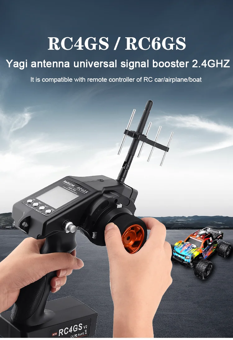 Новый Радиоуправляемый передатчик RadioLink RC4GS V2 2 4G 4CH с гироскопом R6FG Внутри
