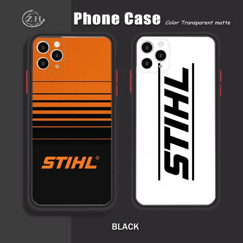 

German Chainsaw STIHL Phone Case Carcase Funda For Iphone Xr X Xs 6 7 8 11 12 Mini Plus Pro Max Case Mobile Shell Matte