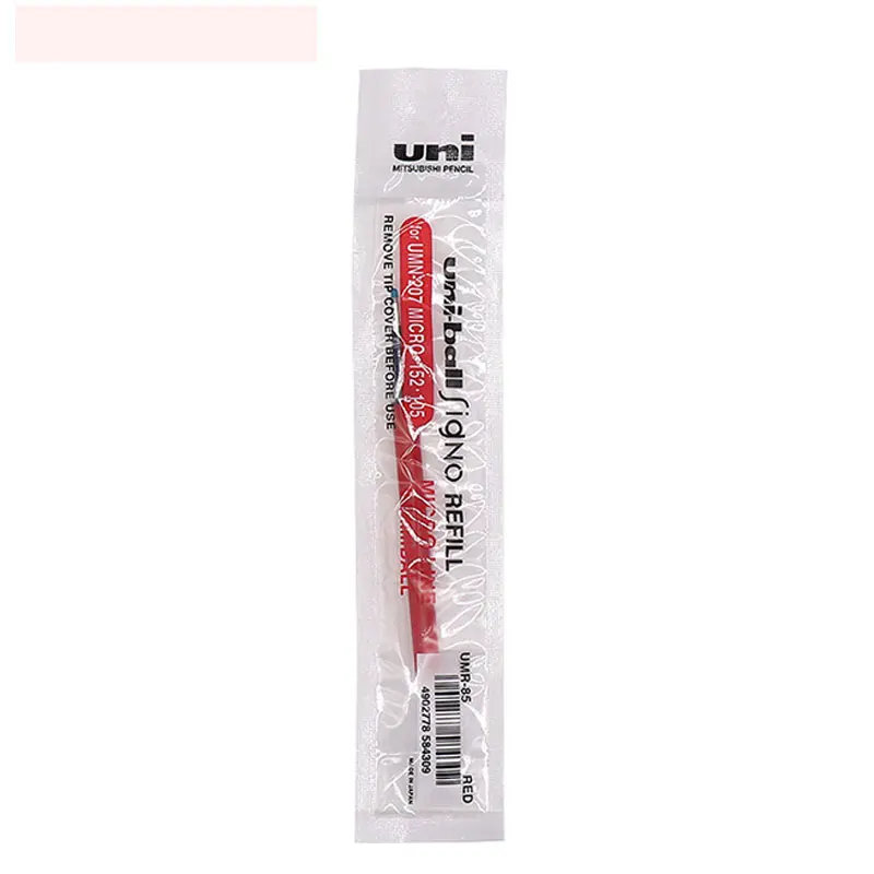red 1Pcs Uni знак UMR-85-Gel чернилами 0,5 мм шарик пополнения чернил для UMN-105 UMN-152 UMN-207 заправляемая ручка канцелярских принадлежностей 1 шт - Цвет: red 1Pcs