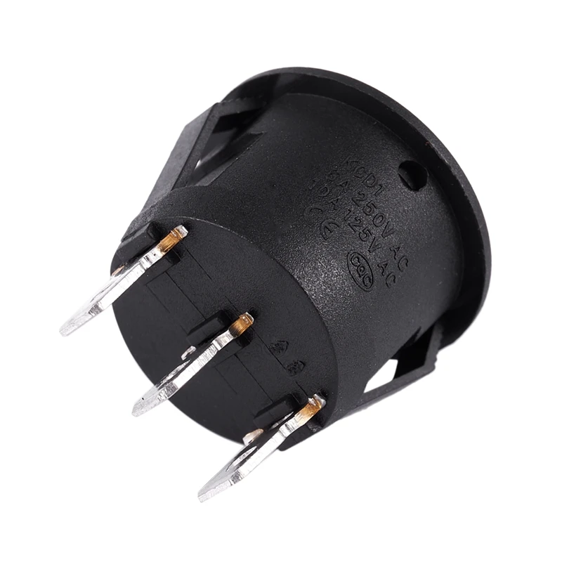 2 x AC 6A/250V 10A/125V 3 Pin SPDT вкл./выкл./вкл. положения круглая лодка кулисный переключатель