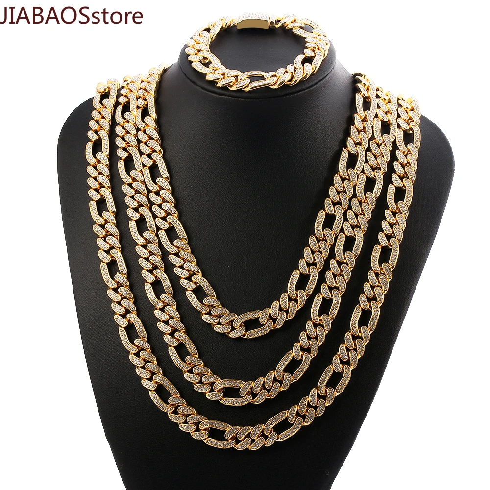 

Men Cuba Hiphop Iced Out Coffee Beans Chains Necklaces AAA Rhinestone Fashion 18-24inch Long Chain Necklace Hip Hop Jewelry Gift