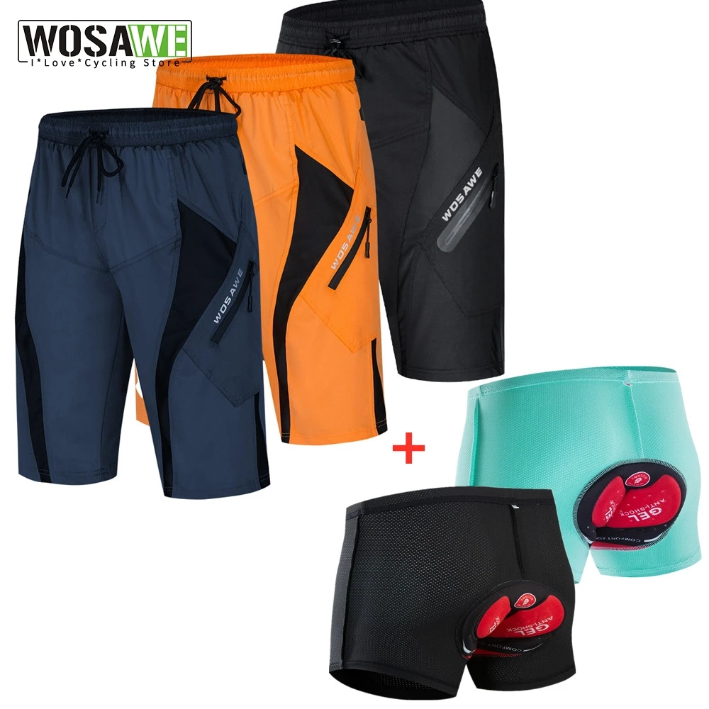 Мужские велосипедные шорты WOSAWE для горных и велосипедов спорта на открытом воздухе походов дорожных