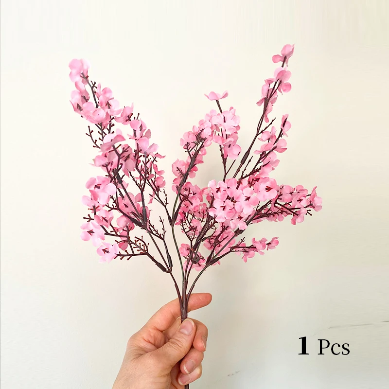 Шелковые цветы вишни искусственная Цветочная подделка Сакура ветви дерева