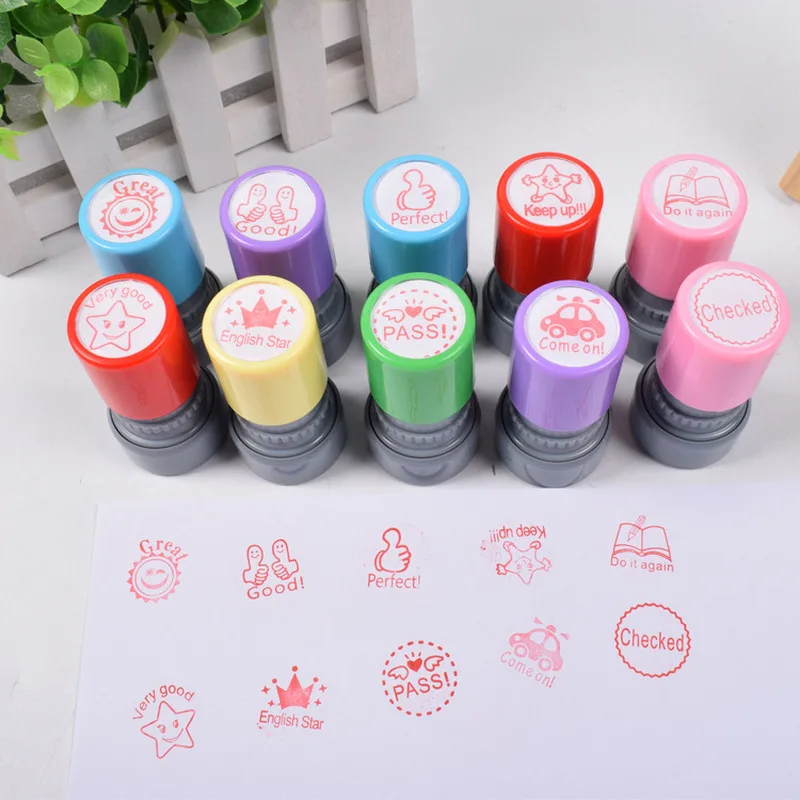 1PC Self Inking Comment Stamp for Teachers Kids Decorative Stamps Scrapbook DIY Scrapbooking | Дом и сад