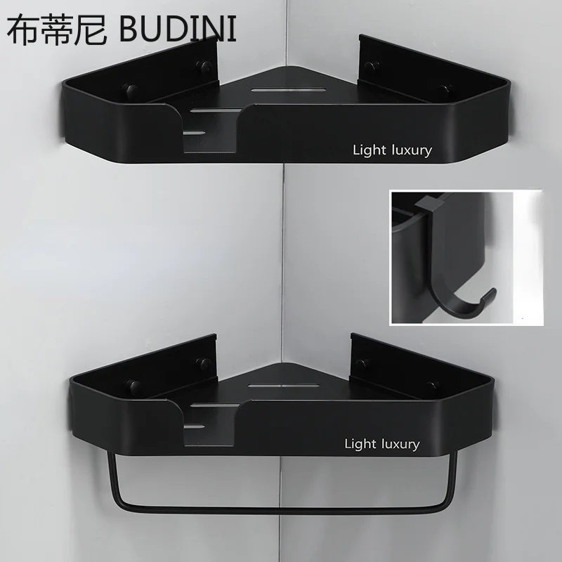 Космические алюминиевые плавающие полки для ванной комнаты крючки хранения