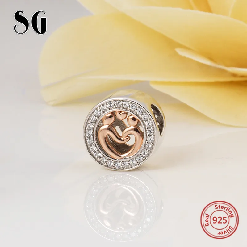 I am the supermom beads 925 Серебряные персонализированные подвески с CZ подходят Аутентичные европейские браслеты модные ювелирные изделия для подарков