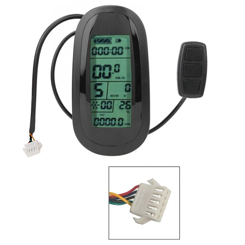 

E-Bike Motor KT-LCD6 Electric LCD Display Meter Intelligent Control Panel with SM Connector