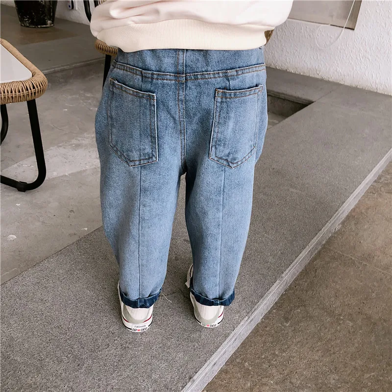 2019 Новое поступление Осенние хлопковые однотонные повседневные длинные джинсы в